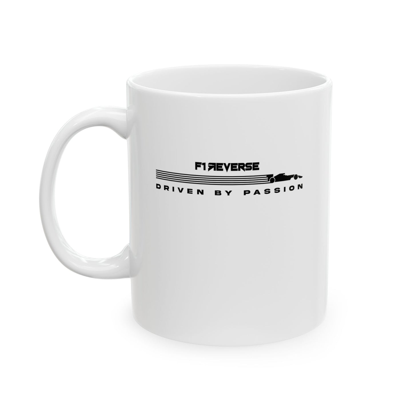 Driven by Passion - White Ceramic Mug, (11oz, 15oz)