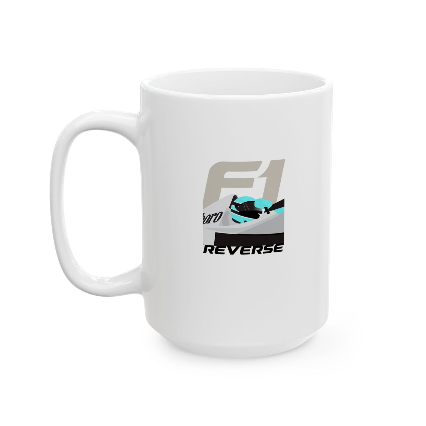 F1 Driver - White Ceramic Mug, (11oz, 15oz)