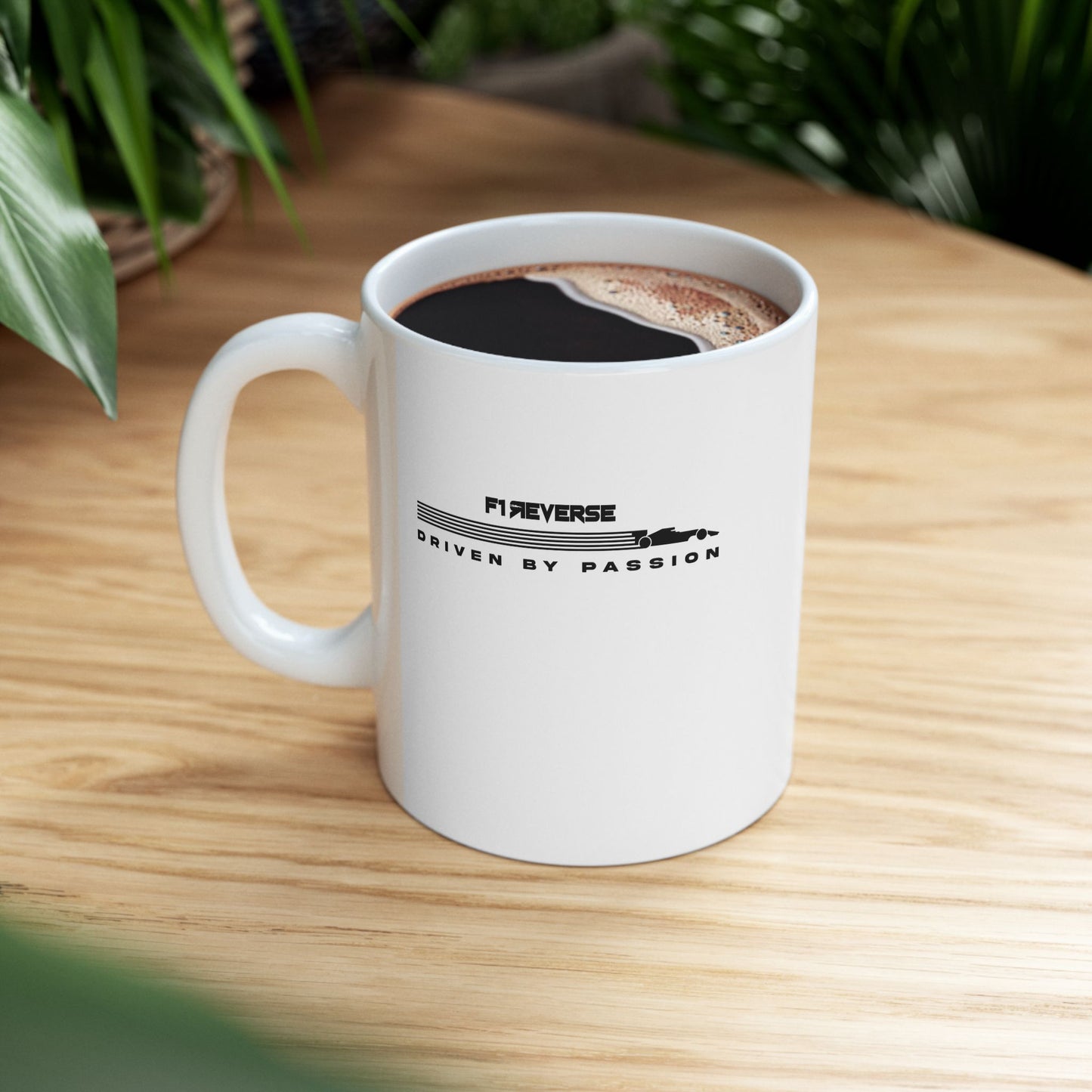 Driven by Passion - White Ceramic Mug, (11oz, 15oz)