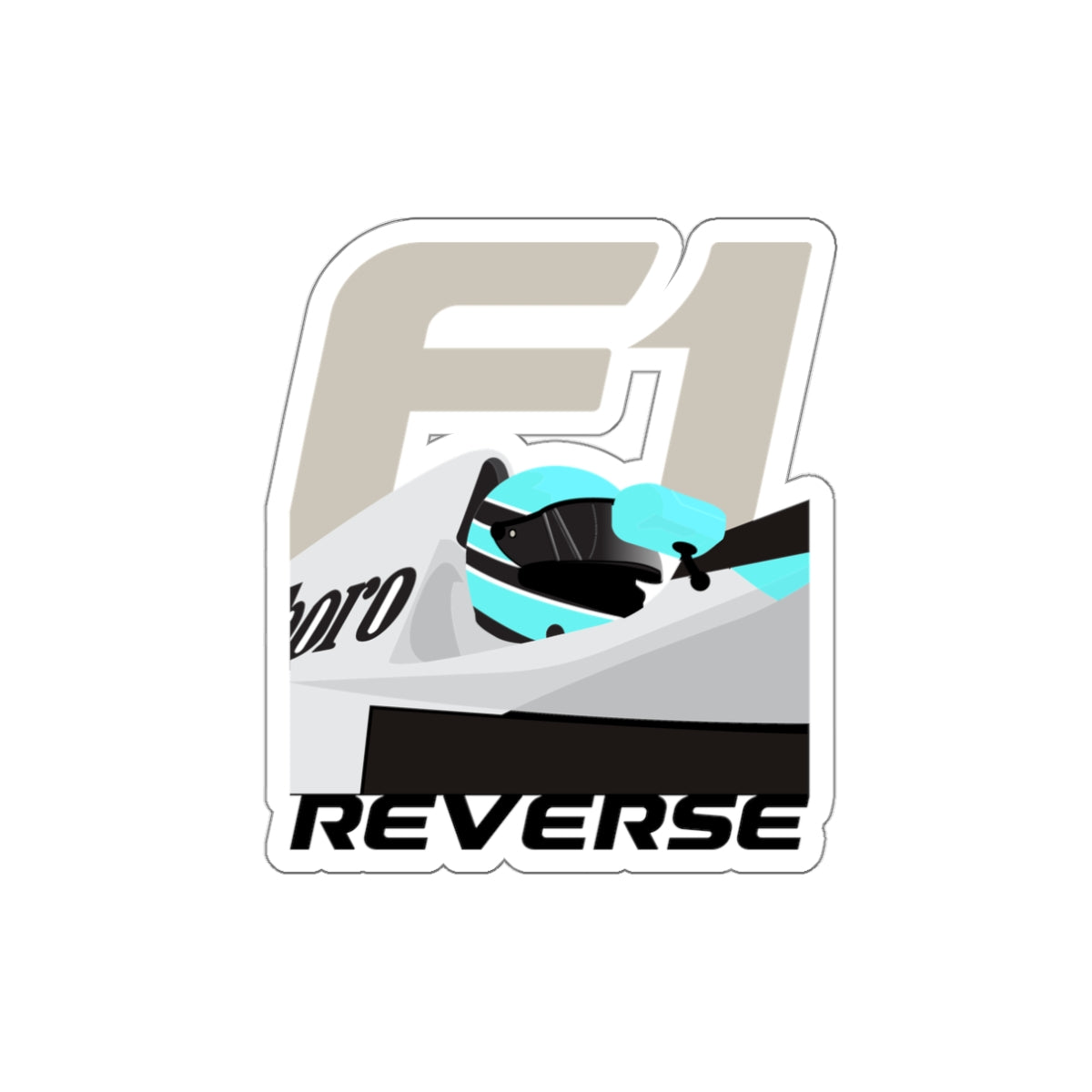 F1 Driver Die-Cut Sticker