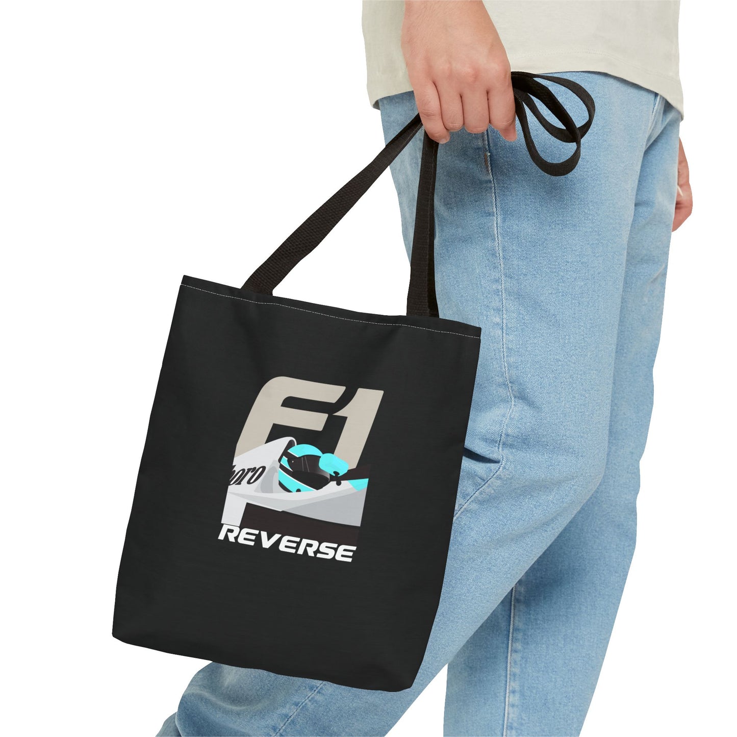 F1 Driver - Black Tote Bag